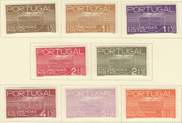 Sp457 1936 Portugal Parcel Post Stamps Michel #18-25 70 Euro Set Lh - Nuovi