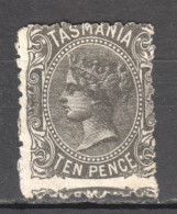 Tas108 1871 Australia Tasmania Inverted Watermark Post Office Gibbons Sg #134 50 £ 1St Lh (*) Perforation Mistake - Andere & Zonder Classificatie