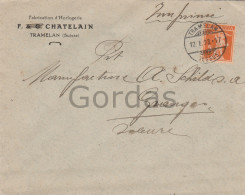 Switzerland - Tramelan - F. Chatelain - Fabrication D'Horologerie - Cover - Envelope - Advertise - 150x120mm - Tramelan