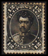 1871-1886. HAWAII. Leleiohoku 12 C. Hinged. (Michel 22) - JF534911 - Hawaii