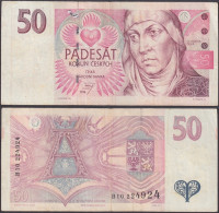 CZECH REPUBLIC - 50 Korun 1994 P# 11 Europe Banknote - Edelweiss Coins - Tchéquie