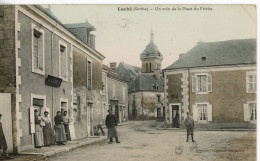 LUCHE UN COIN DE LA PLACE DU FRICHE 1908 - Luche Pringe