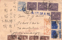 Aa6967 - JAPAN - Postal History - AIRMAIL  COVER  -  Birds FUJI - Lettres & Documents