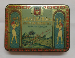 AC - CARAVELLIS FRERES EGYPTIAN CIGARETTES ROYAL CIGARETTE - TOBACCO EMPTY VINTAGE TIN BOX - Empty Tobacco Boxes