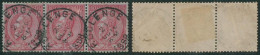 émission 1884 - N°46 En Bande De 3 Obl Simple Cercle "Roclenge" - 1884-1891 Leopoldo II