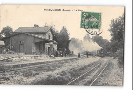 CPA 80 Beauquesne La Gare Et Le Train Tramway  - Beauquesne