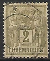 LUXEMBOURG      -     1882 .    Y&T N° 48 Oblitéré. - 1882 Allégorie