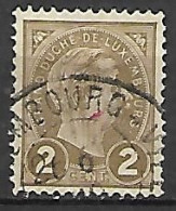 LUXEMBOURG      -     1895 .    Y&T N° 70 Oblitéré - 1895 Adolphe Rechterzijde