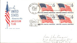 USA ETATS UNIS LETTRE FDC 1959 AMERICAN FLAG - 1951-1960