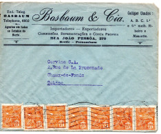 68142 - Brasilien - 1938 - 7@100Rs A Bf RECIFE -> Schweiz - Lettres & Documents