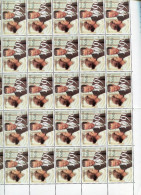 Belgie 1990 2396 Fabiola Boudewijn  Monarchie   FULL SHEET Of 30 MNH PLAATNUMMER Xx - 1981-1990