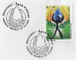 Brazil 2004 Cover With Stamp And Commemorative Cancel Mercosul Mercosur drop Of Drinking Water - Lettres & Documents