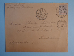 BV12 LA REUNION BELLE LETTRE  RR 1904 PAQUEBOT  SAINT DENIS VOIE DE SUEZ .. MARSEILLE BORDEAUX FRANCE ++AFF. PLAISANT+ - Cartas & Documentos