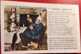 CP,  Histoire Normande 61, Ville De DOMFRONT, Ville Du Bonheur Arrive à Midi Complet à Une Heure, écrite éd Artaud Gaby - Domfront