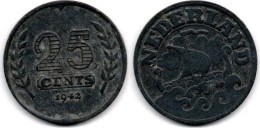 MA 23659 / Pays Bas - Netherlands - Niederlande 25 Cents 1942 TB+ - 25 Cent