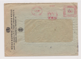 Hungary 1947 Commerce Window Cover Machine EMA METER Stamp Cachet WEISS MANFRED Sent Abroad To Bulgaria (66179) - Machine Labels [ATM]