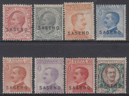 ITALY - SASENO N.1-8 -  Cat. 1500 Euro - GOMMA INTEGRA - MNH** - Saseno