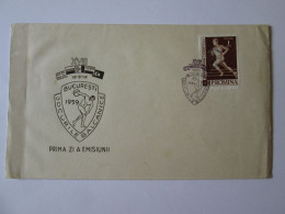 Roumanie Premier Jour Enveloppe:Jeux Balkaniques Bucarest 1959/Romania Envelope First Day:Balkan Games Bucharest 1959 - Brieven En Documenten