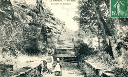 Cpa Le Faouet  Ste Barbe, Escalier De Barêgan - Faouët