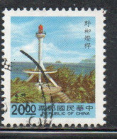 CHINA REPUBLIC CINA TAIWAN FORMOSA 1991 1992 LIGHTHOUSES YEH LIU LIGHTHOUSE 20$ USED USATO OBLITERE' - Usados