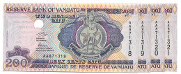 VANUATU  200 VATU #8a ( Ngwélé ) Lot De 4  Billets  AA   NEUFS - Vanuatu