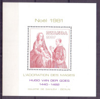1981-Rwanda-Christmas, Miniature Sheet With One Stamp-MNH. - Andere & Zonder Classificatie