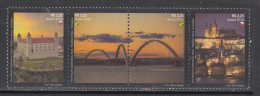 2020 Brazil Diplomatic Relations - Czech Republic & Slovakia Bridges, Castles Strip Of 4  MNH - Unused Stamps