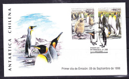 Chile 1996 Antarctica / Penguins 2 V FDC  (WB156C) - Sonstige & Ohne Zuordnung