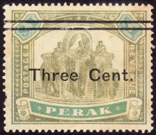 PERAK 1900 Surcharged 3c On $1 Sc#67 MNG @TE25 - Perak