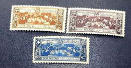 Egypt 1936, SG 245-7, Anglo Egyptian Treaty, Mint - Unused Stamps