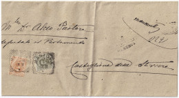 ITALY - 1898 - Sassone 61 & 63 On Registered Wrapper MANTOVA To CASTIGLIONE-delle-STIVIERE - Very Fine - Marcofilía
