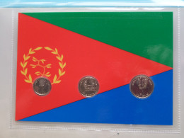 Set Of 3 Coins > ERITREA ( DETAIL > Voir / See SCANS ) Gold Plated ! - Eritrea