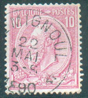 N°46 - 10 Centimes Carmin, Oblitération Sc Relais De FALMIGNOUL * 20 Mai 1890 - 21362 - 1884-1891 Leopoldo II