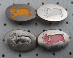 Happy New Year Lucky Pig Slovenia Ex Yugoslavia Pins - Natale