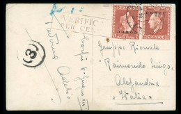 ITALIA OCCUPAZIONE MILITARE ITALIANA ISOLE IONIE CORFU1941cover (lettera Greece Ionian Islands Italian Occupation FDC - Corfu