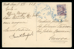 RARE "PORTO LAGO LERO/RR POSTE BASE NAVALE"1927Italia Michetti Ppc (cover Grèce Greece Aegean Islands Egeo Leros Italy - Aegean (Lero)