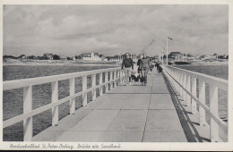 D-25826 St. Peter-Ording - Brücke Zur Sandbank (stamp 50er Jahre) - St. Peter-Ording