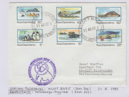 Ross Dependency Cover  NZ  Antarctic Research  Expedition Ca Scott Base 31 AUG 1987 (WB166B) - Brieven En Documenten