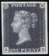 1840 Angleterre SG1 Penny Noir Neuf ** Avec Gomme, Magnifique Reproduction - Unused Stamps