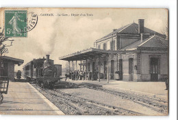 CPA 29 Carhaix Départ D'un Train La Gare Et Le Train Tramway  - Carhaix-Plouguer