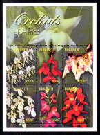 Burundi Hoja Bloque N ºYvert 1094/99 ** FLORES (FLOWERS); ORQUÍDEA (ORCHID) - Unused Stamps