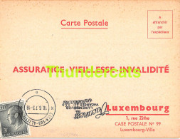 ASSURANCE VIEILLESSE INVALIDITE LUXEMBOURG 1973 SCHMITZ WENGLER ESCH SUR ALZETTE  - Covers & Documents