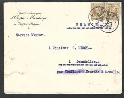 Perfin Perforatie   " R "   S.A. D' Ougrée - Marihaye Sur Document - 1909-34