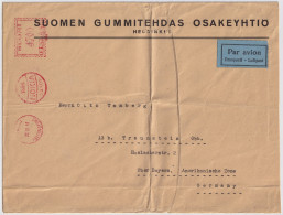 FINLAND - 1947 - "1898 / NOKIA / S.G..O.Y." Franking Mark (4700p) On Air Mail Cover To Germany - Brieven En Documenten