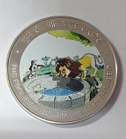 INDIA 2022 The Foolish Lion And The Cleaver Rabbit - PANCHATANTRA SOUVENIR COIN (LION & RABBIT) UNC As Per Scan - Fictifs & Spécimens