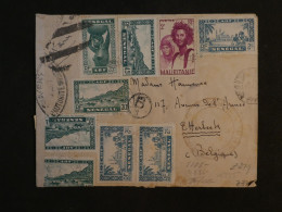 BV16 AOF  SENEGAL   BELLE LETTRE CENSUREE ENV.  RARE 1942  A ETTERBERCK BELGIQUE +AFF. INTERESSANT+ - Lettres & Documents