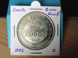 België Albert II  500 Frank 2000. Zilver PROOF (Morin 996) - 500 & 5000 Francs (or)