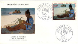 F P+ Polynesien 1970 Mi 121 FDC Saint-Front - Lettres & Documents