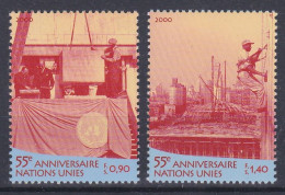 NU Genève 2000 407-08 ** ONU Cérémonie Pose De La Première Pierre En 1949 - Nuevos