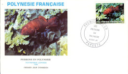 F P+ Polynesien 1981 Mi 324 FDC Fisch - Covers & Documents